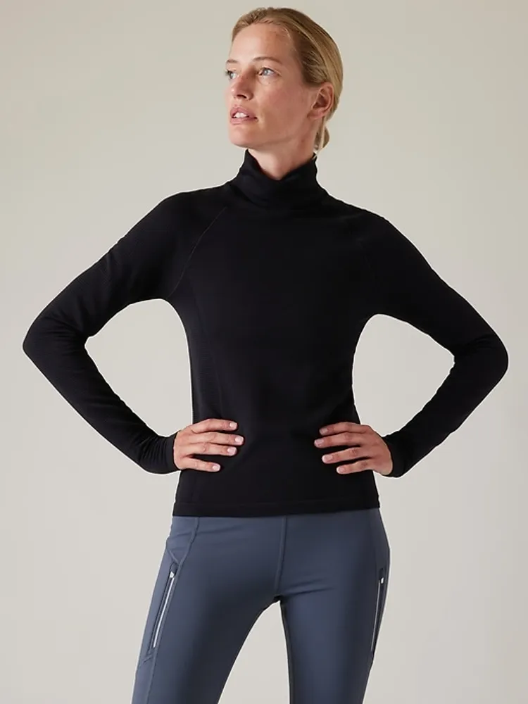 Athleta Flurry Seamless Turtleneck Top Hamilton Place