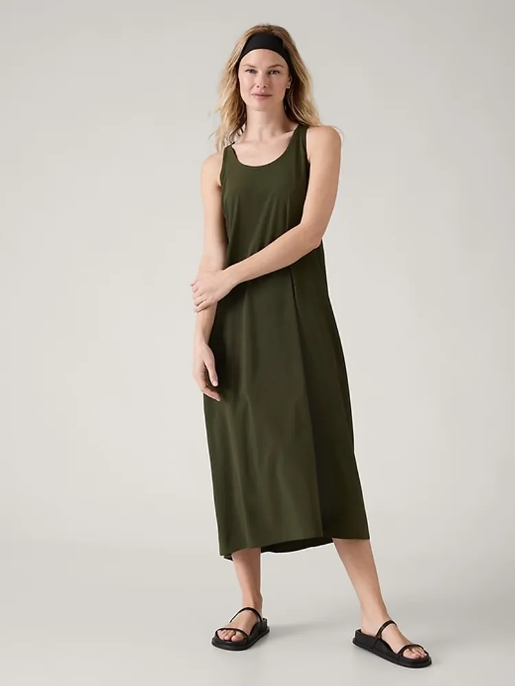 Abito Lungo Maxi Athleta Petite Nuovo Senza Etichette - Nero Taglia S P #486452