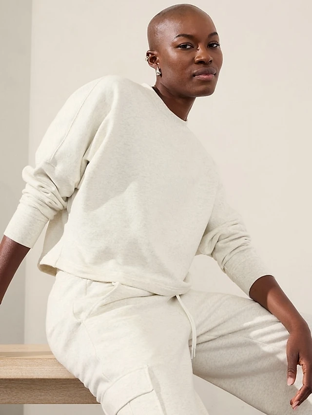 Athleta Easy Fleece Dolman Crop Sweatshirt | The Summit