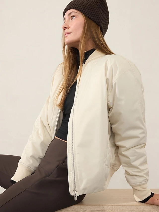 Athleta Sateen Bomber at MarketFair Shoppes in Princeton, NJ
