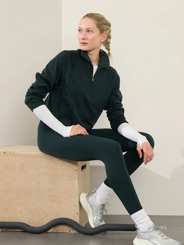 Athleta Altitude Fleece Lined 1/2 Zip Sweatshirt at Hamilton