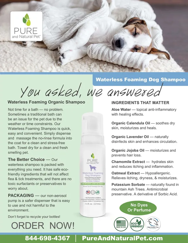 Pura dog hot sale shampoo