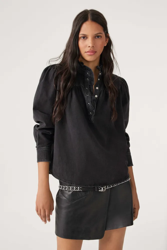 Blouse noir sales