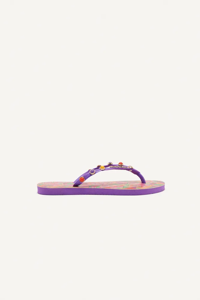 Cross flip flops top