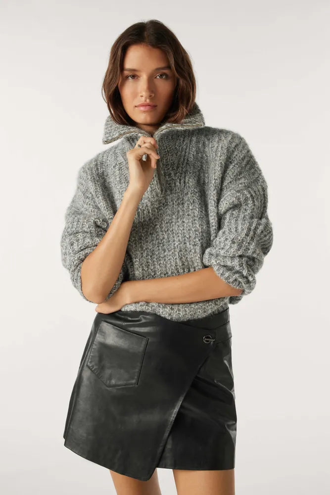 Oasis - black faux leather patched mini skirt discount