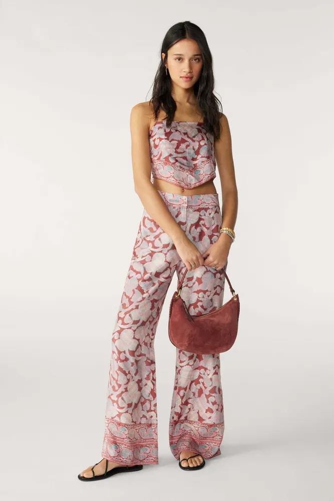 Oasis scarf 2025 print trousers
