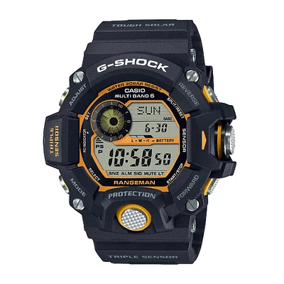 【メーカー直売】 G-Shock Men's Japanese Quartz Yellow Resin Watch, 54.7mm 時計