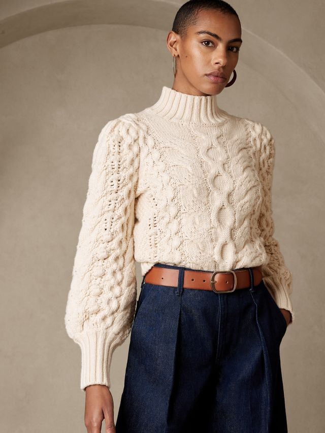 CLANE / CABLE PUFF KNIT TOPS - transit-emenu.com