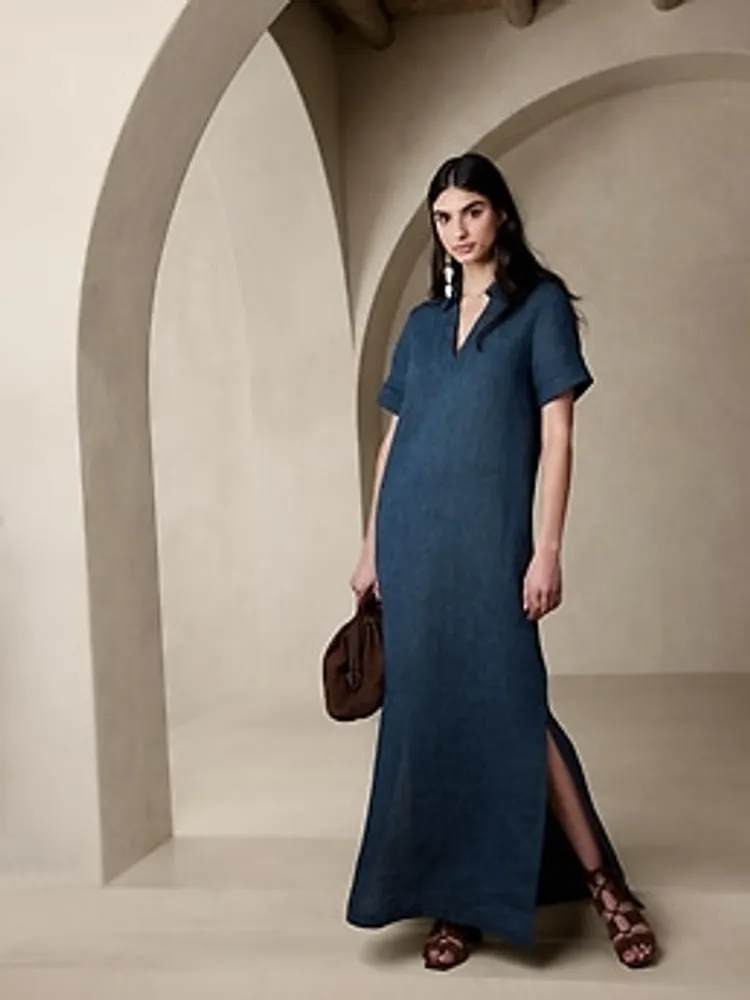 Banana Republic Cruz Linen Maxi Shirtdress Mall of America®