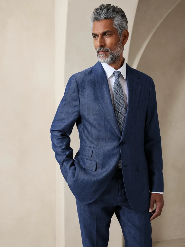 Banana Republic Hugh Herringbone Linen Suit Jacket | Plaza Las Americas