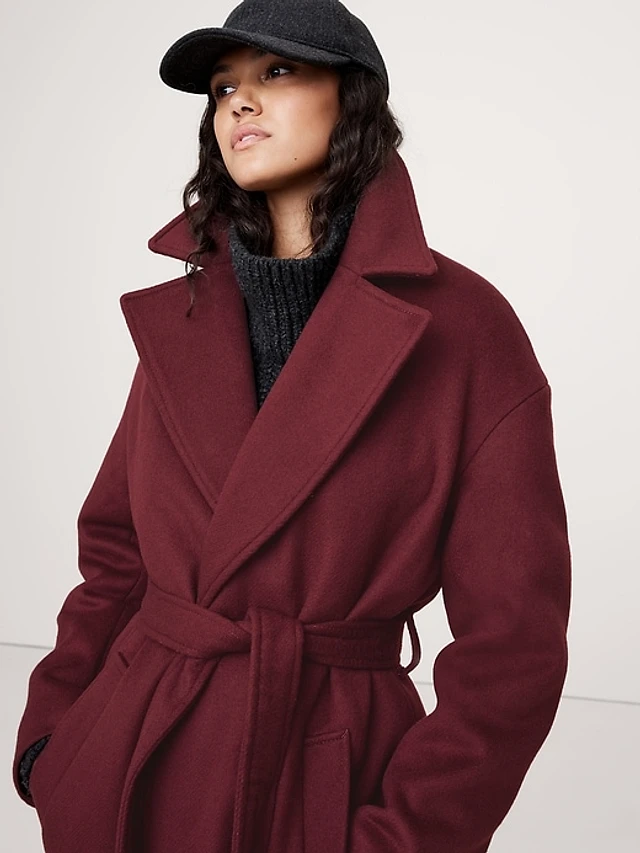Banana Republic Oversized Wool-Cashmere Wrap Coat at MarketFair