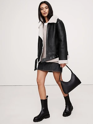 COACH® Restored Shearling Aviator Jacket | Arden Fair