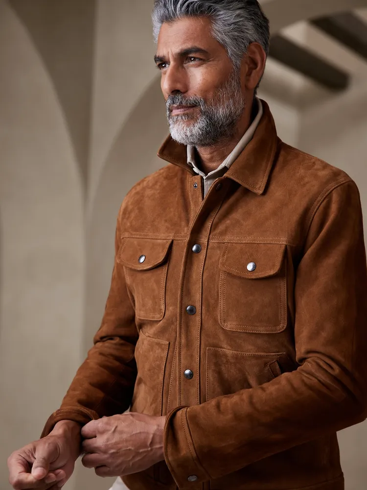 Banana Republic Heritage Suede Trucker Jacket | Square One