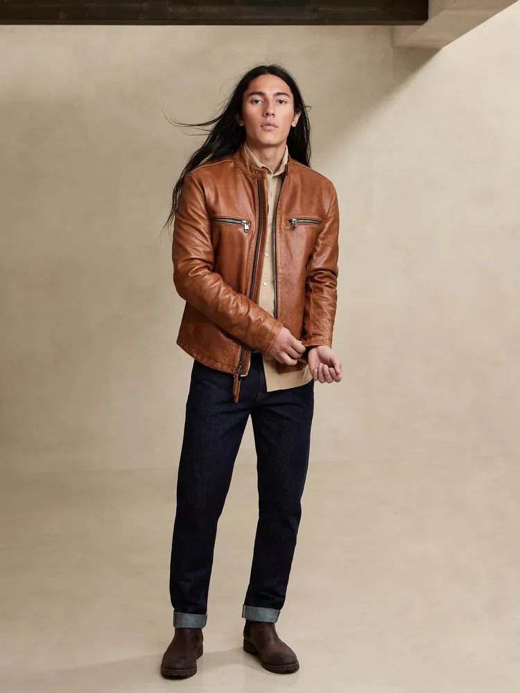 Banana Republic Leather Biker Jacket Yorkdale Mall