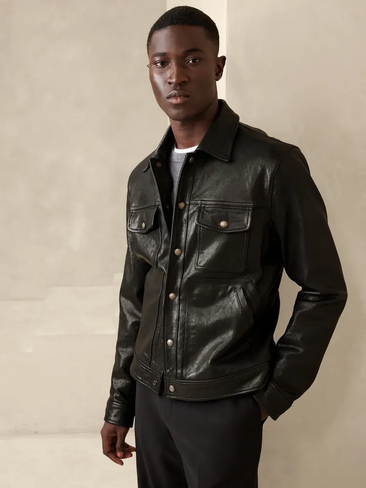 Alto Leather Trucker Jacket