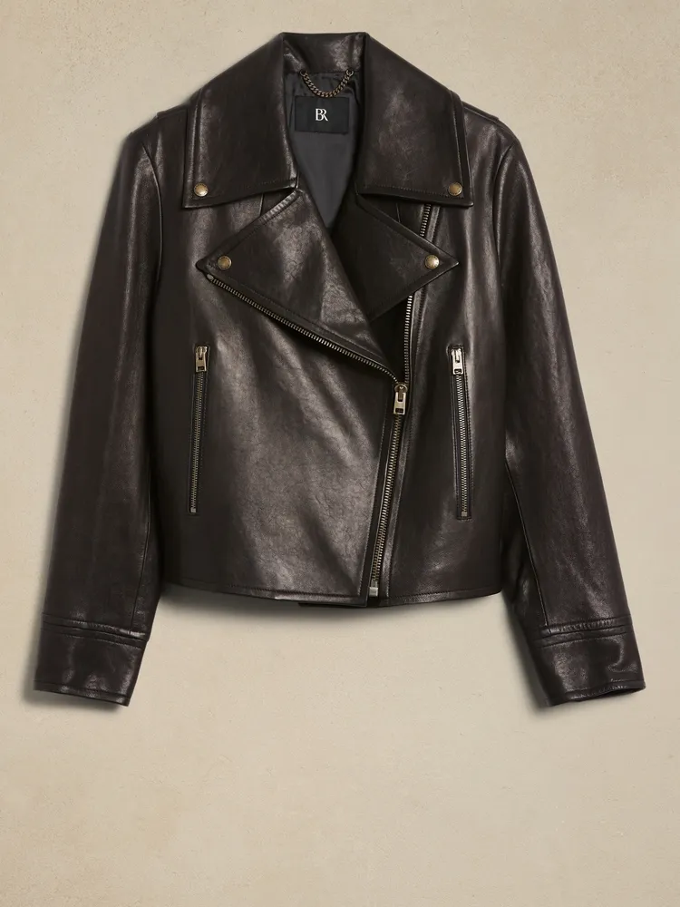 Banana Republic Enola Leather Moto Jacket | Square One