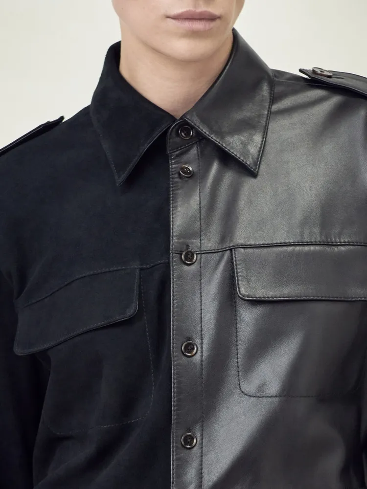 Banana Republic BR x Peter Do Leather Utility Shirt | Upper Canada