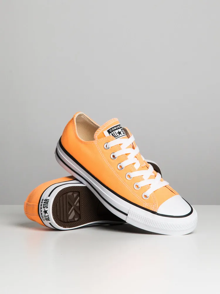 Converse grey all star hotsell peached canvas ox trainers