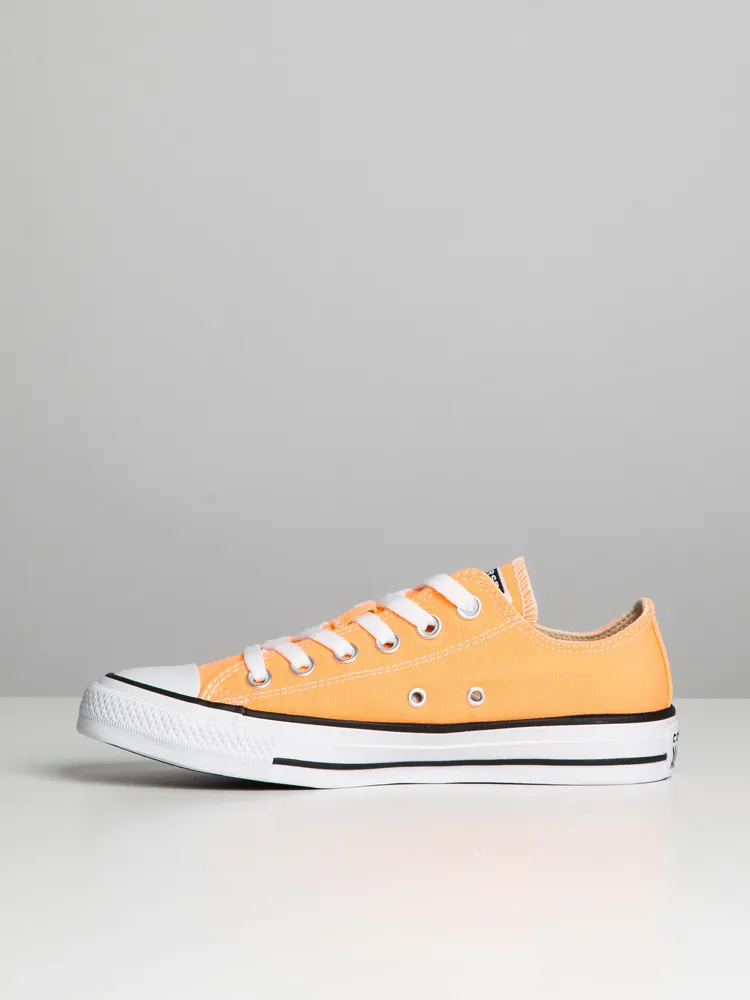 Converse grey all star shop peached canvas ox trainers