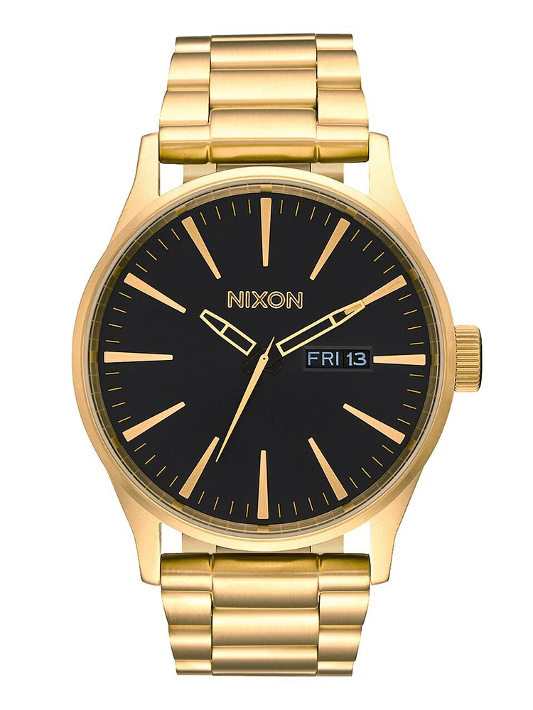 Nixon sentry chrono discount matte black gold