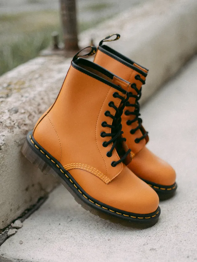 Dr martens orange on sale boots