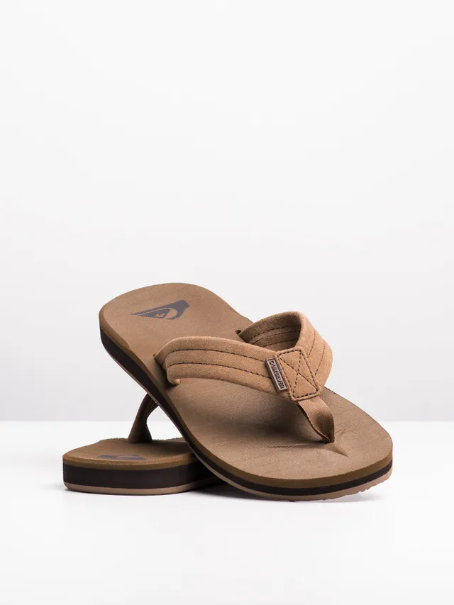 Boathouse MENS QUIKSILVER CARVER SUEDE TAN SOLID SANDALS