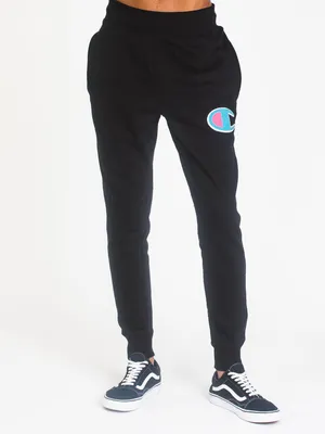 Champion reverse weave chenille sales pop black jogger sweatpants
