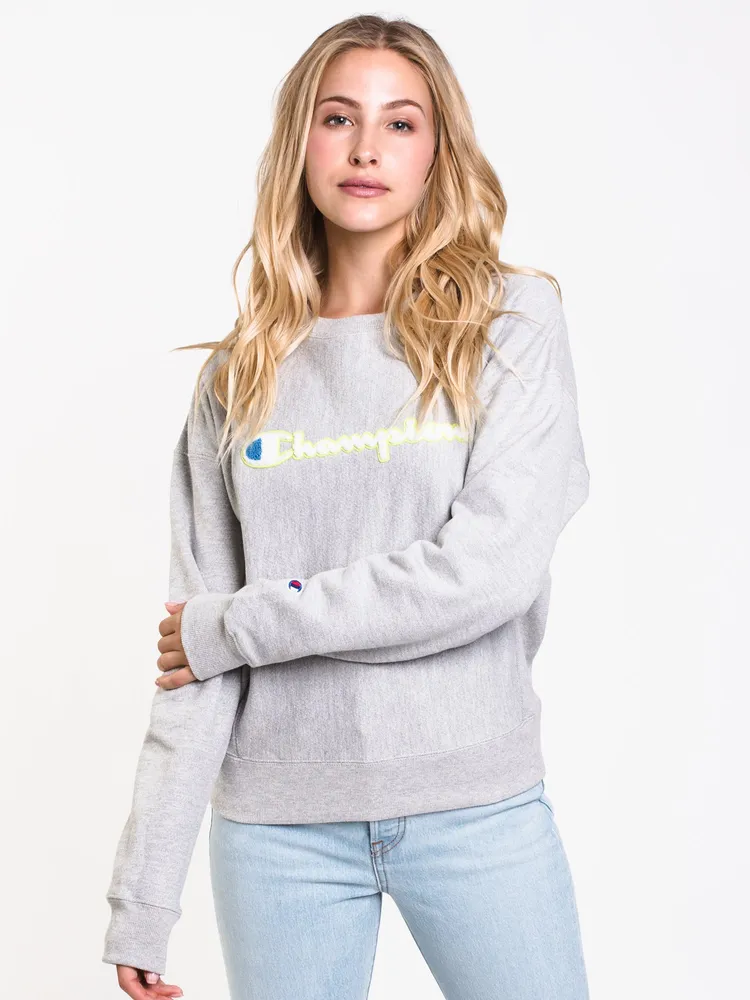 WOMENS REV WEAVE CHNLLE SCRIPT CREW CLEARANCE