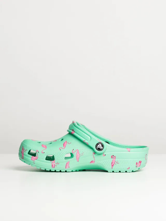Blue flamingo crocs top