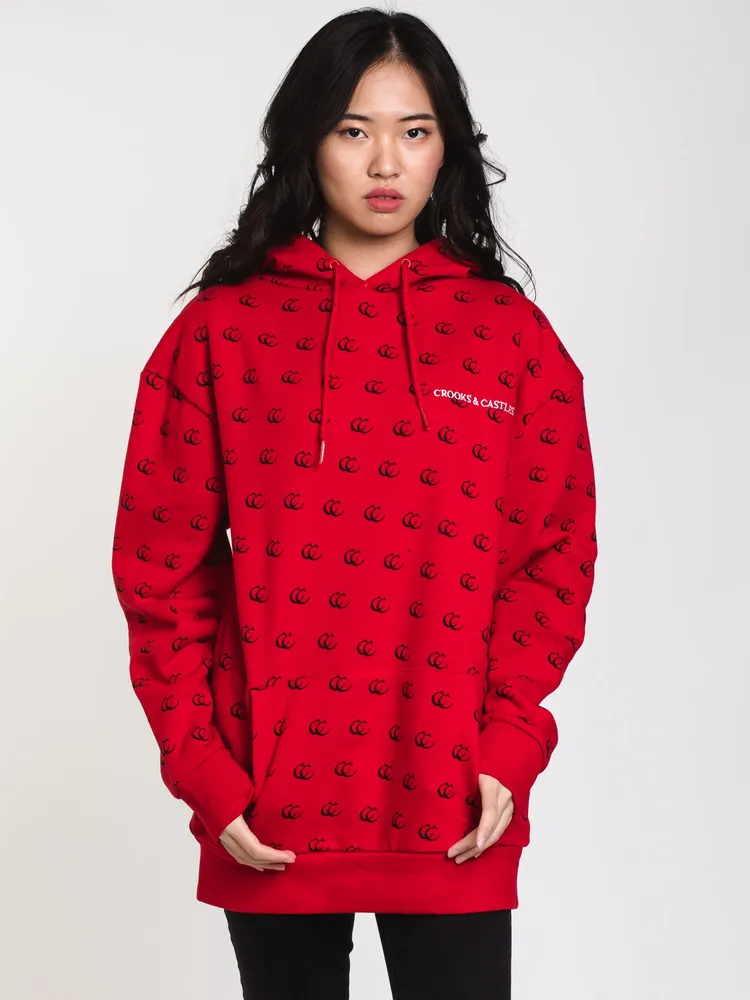 Red champion hoodie all over print cheap