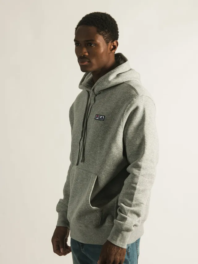 Fila tag fleece black & white hoodie on sale