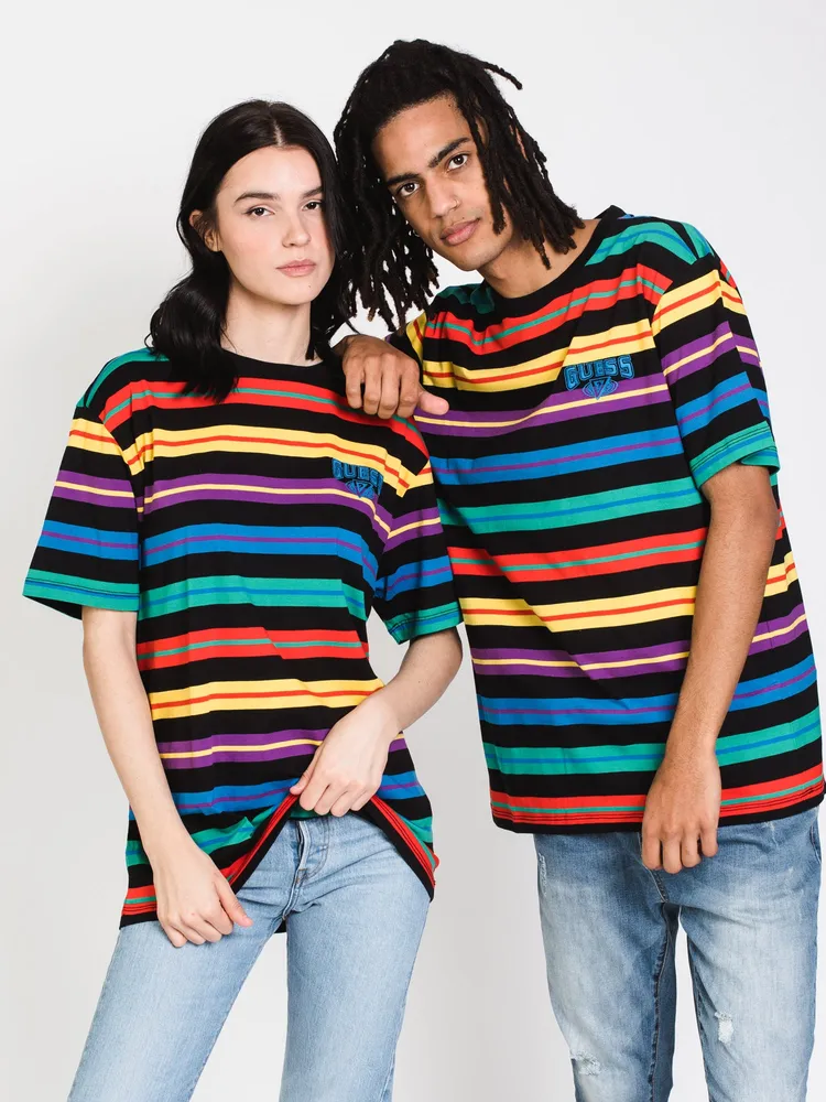 Guess rainbow striped shirt shop