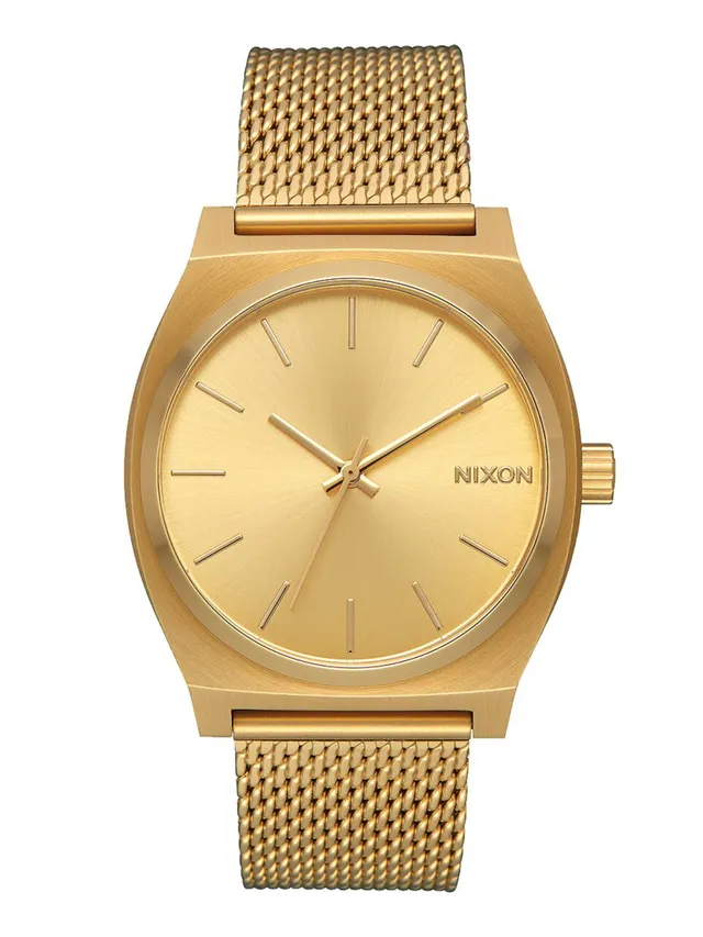 Nixon Time Teller Medium Light Gold & Vintage White Analog Watch 