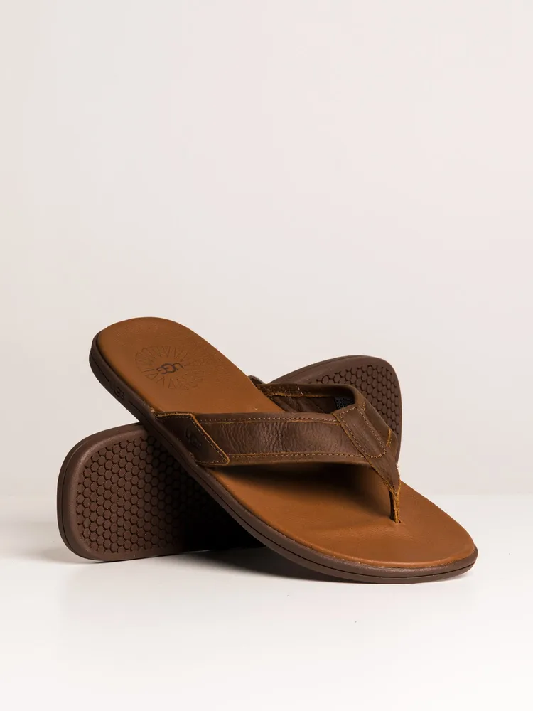 Boathouse MENS UGG SEASIDE FLIP FLOP LEATHER SANDAL CLEARANCE