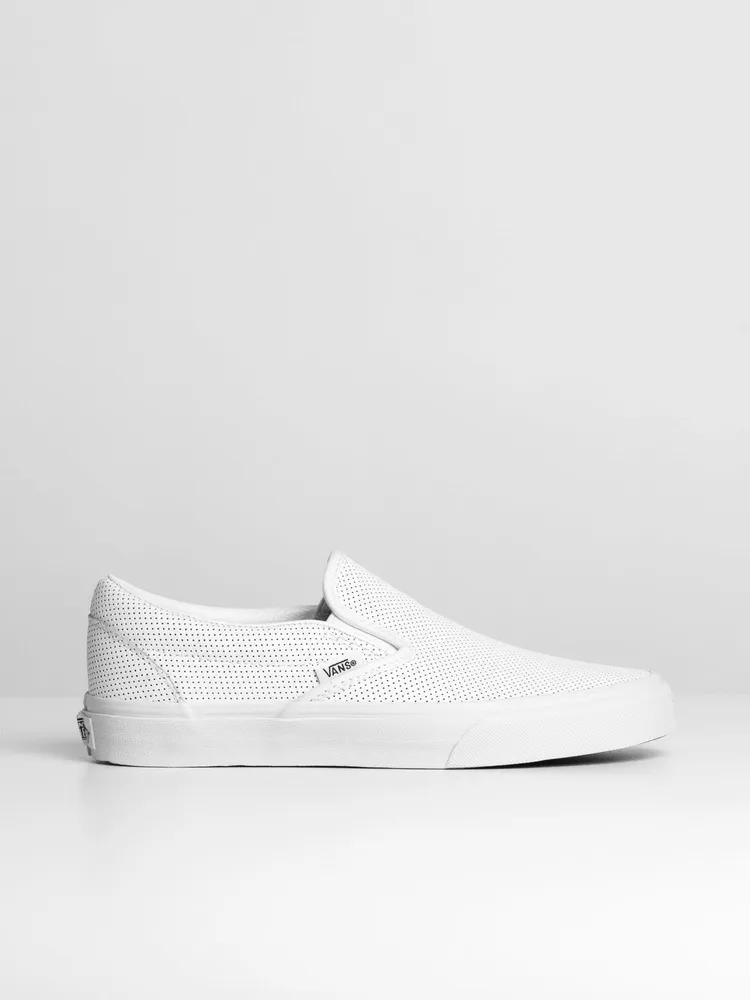 Womens vans perf discount leather slip on