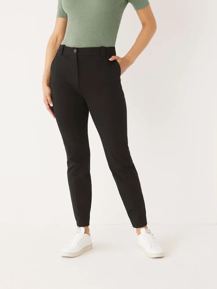 Frank And Oak The Eleanor Slim Fit Flex Pant Black Halifax