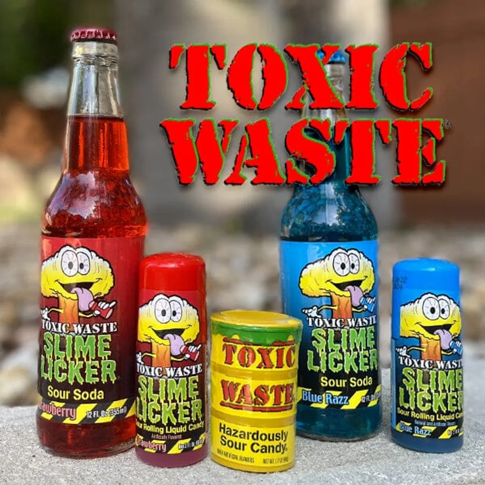 Showcase Toxic Waste Slime Licker Sour Sodas (12 fl.oz.) Multiple