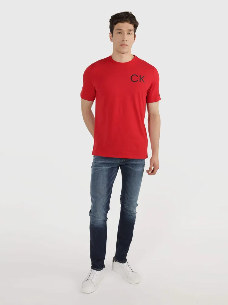 Playera calvin discount klein hombre roja