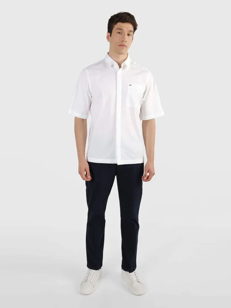 Camisa blanca discount calvin klein hombre