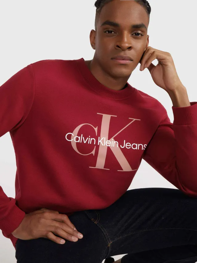 Sudadera calvin best sale klein roja hombre