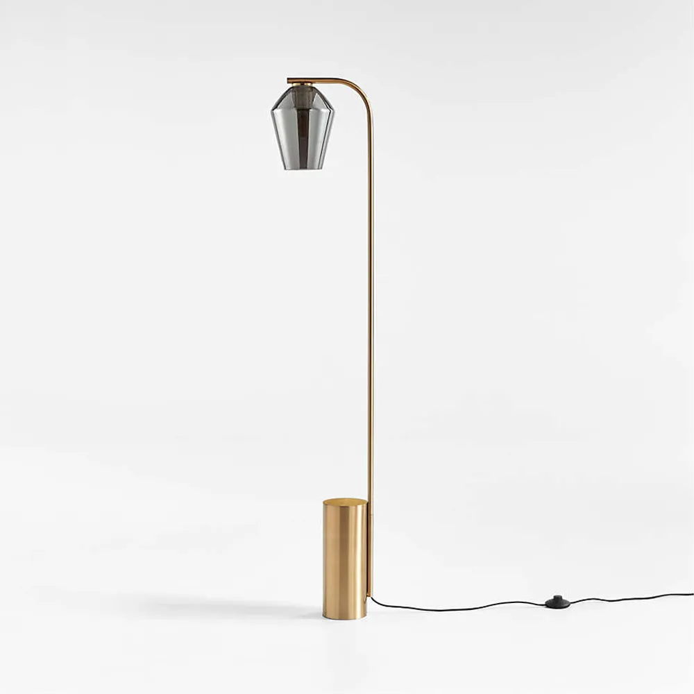 Large silver cheap floor lamp