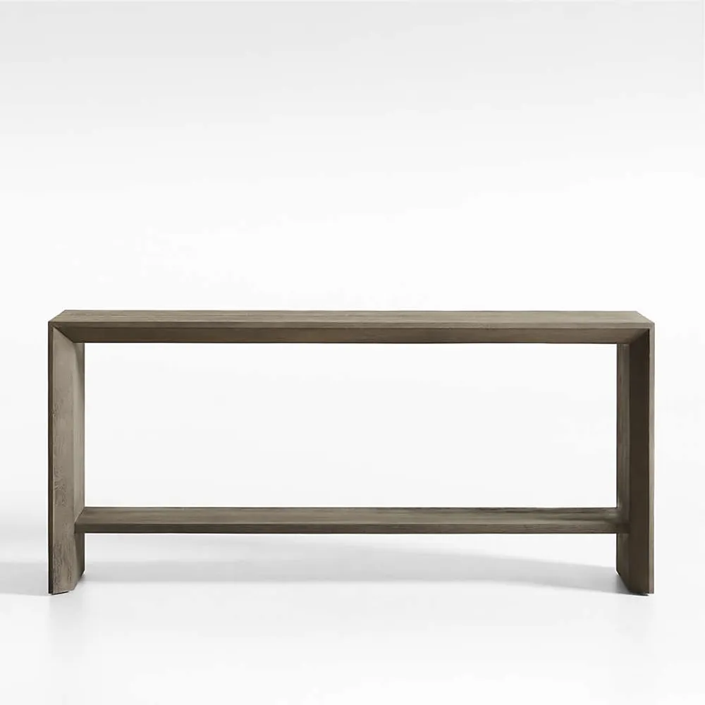 Crate&Barrel Baja Grey Oak 72" Console Table Yorkdale Mall