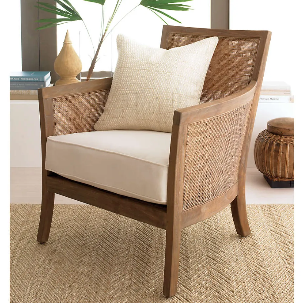 Crate and top barrel woven chair