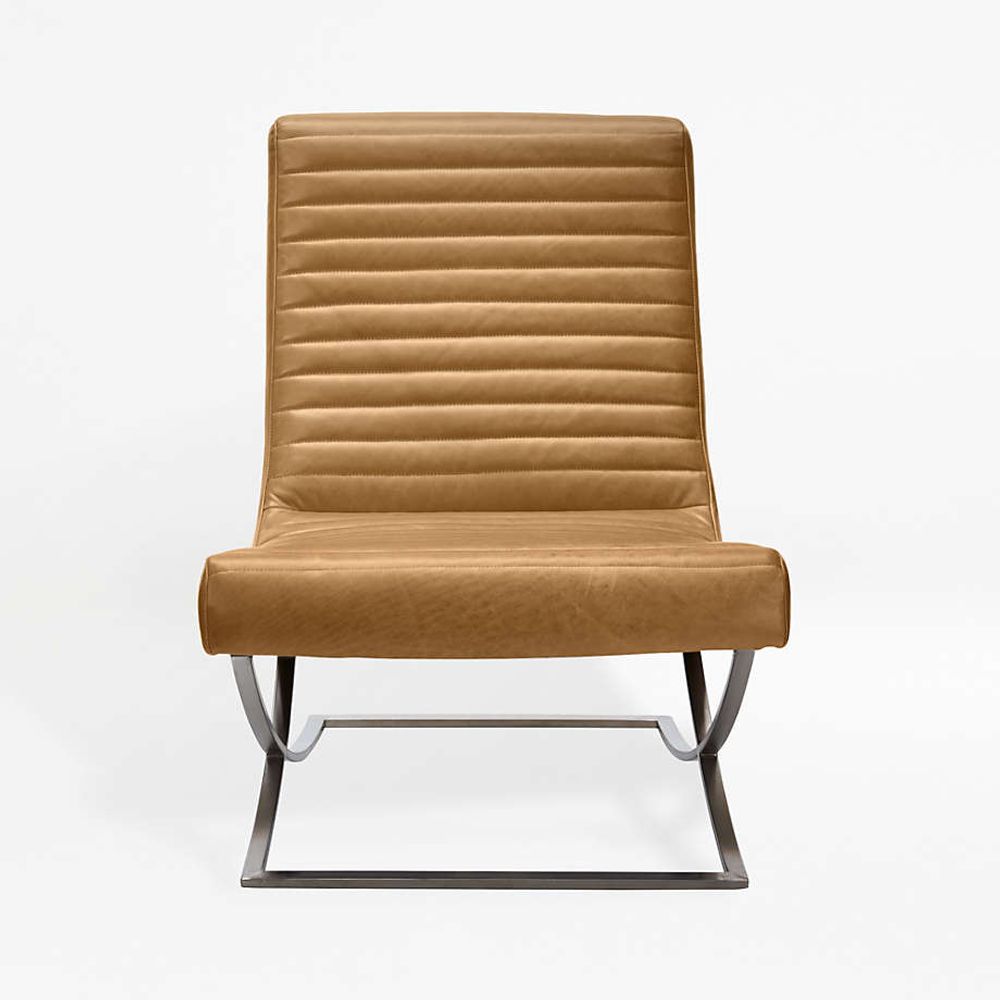 Crate and new arrivals barrel leather chair