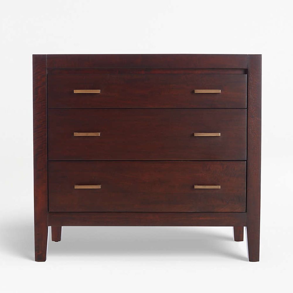 Crate Barrel Dawson Clove 3 Drawer Chest The Shops at Willow Bend