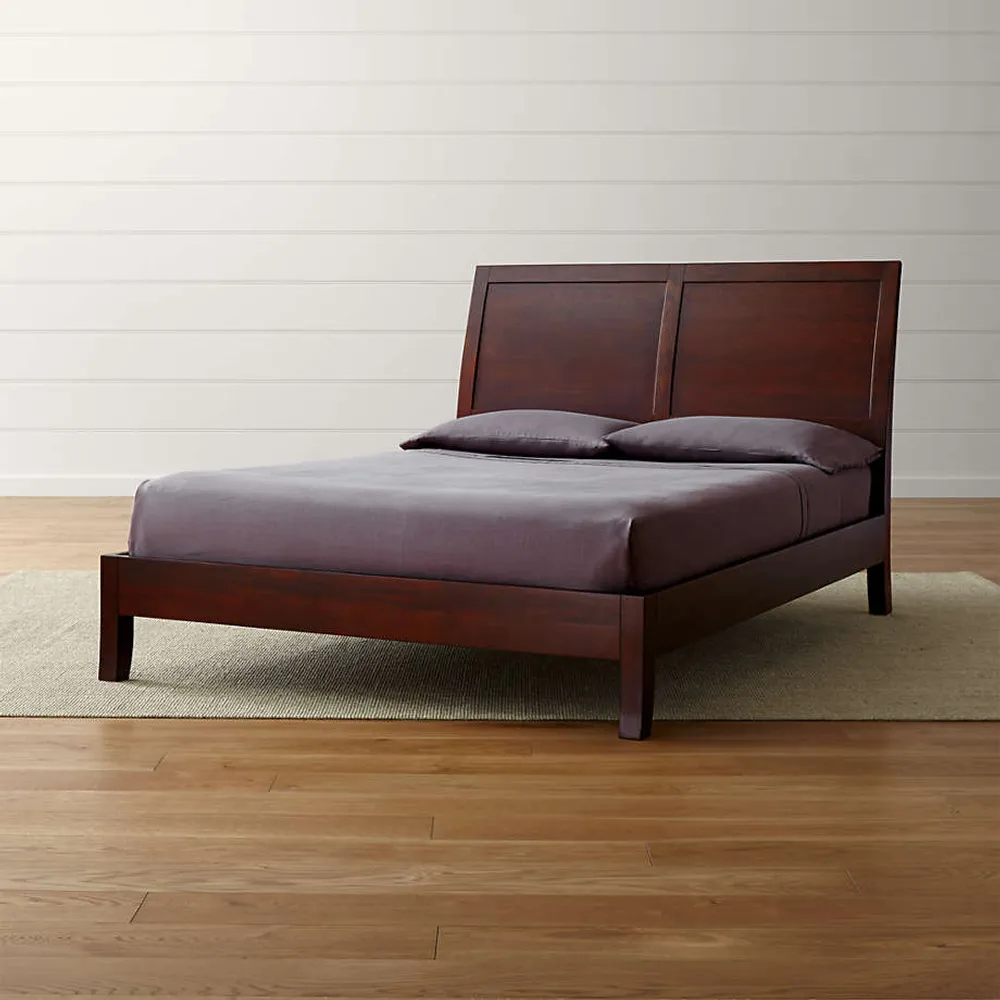Dark brown sale sleigh bed