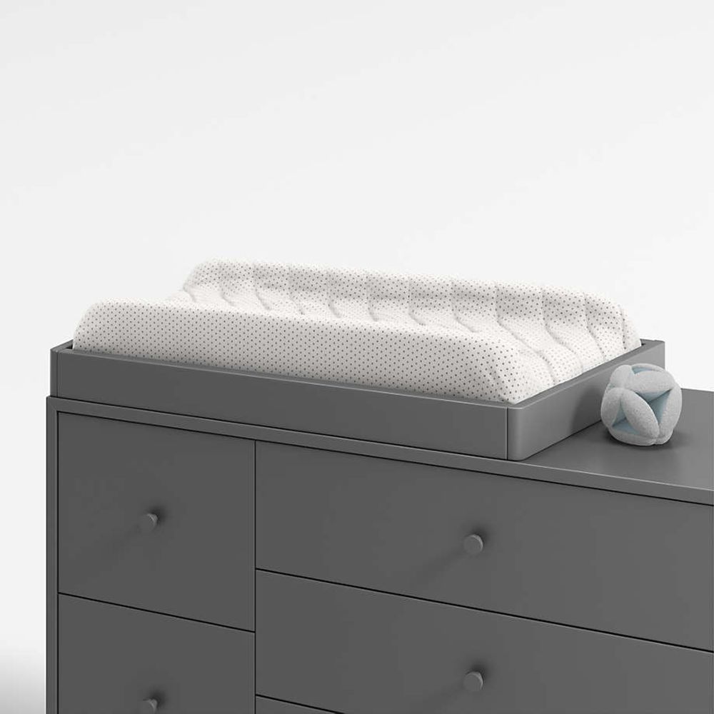 Crate Barrel Charcoal Changing Table Topper The Shops at Willow Bend