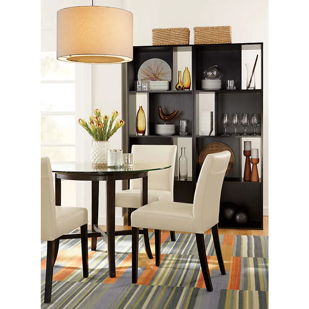 Lowe leather online dining chair