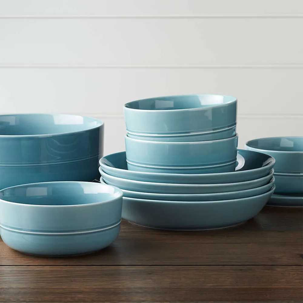 Crate Barrel Hue Blue Dinner Plates Set of 4 Yorkdale Mall