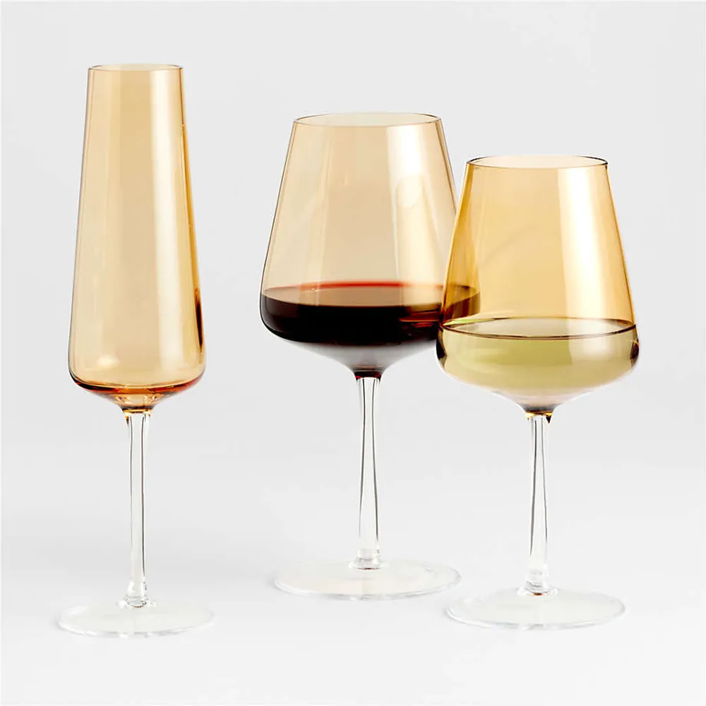 Amber champagne glasses discount
